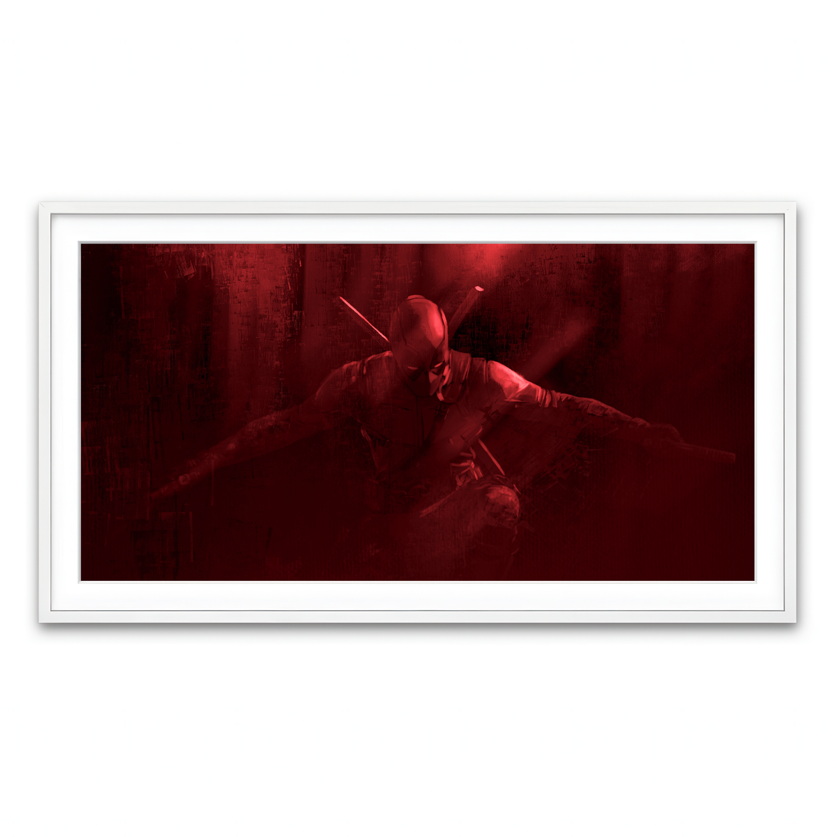 Framed Print 2x1 White