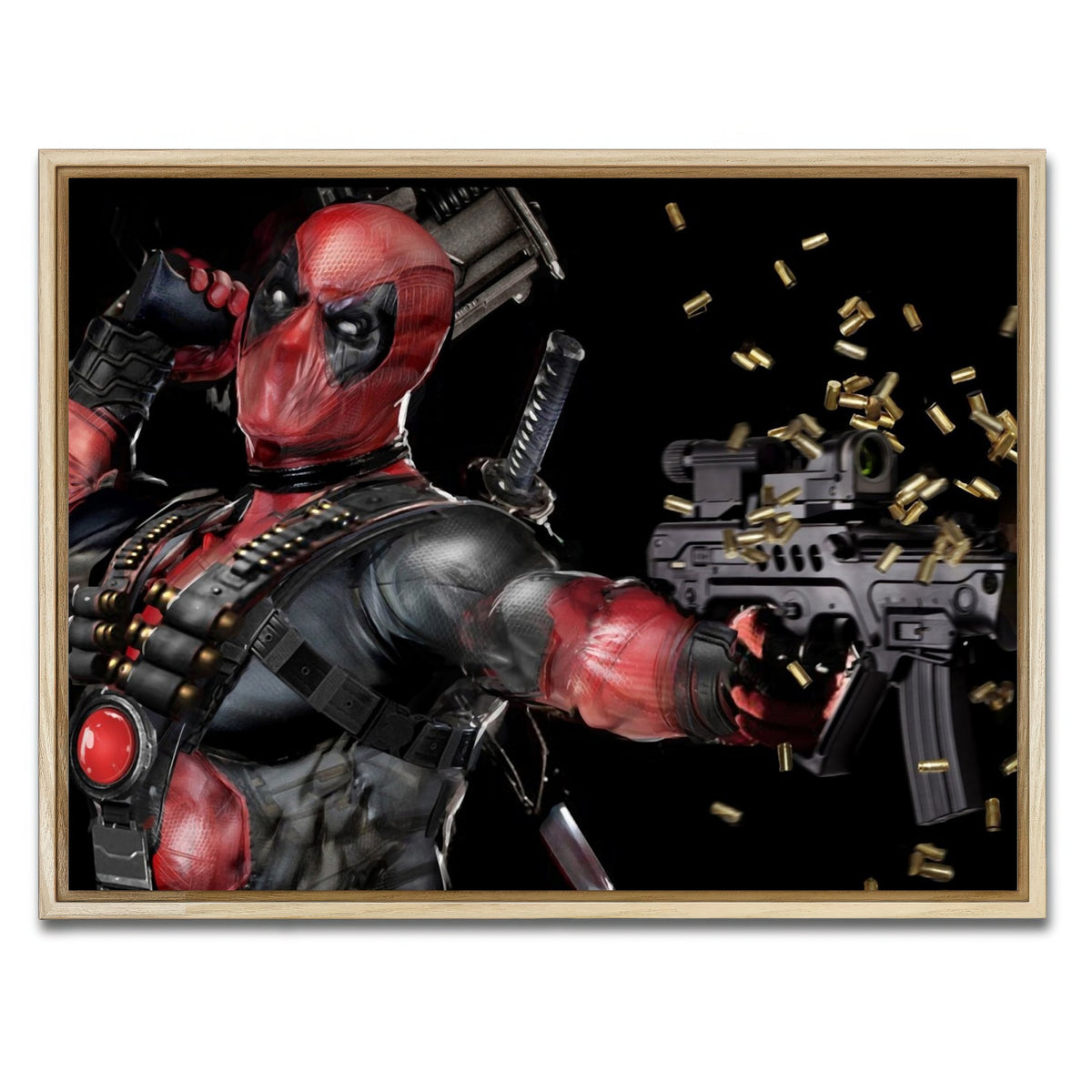 AUTO-MOCKUP WHITE | Deadpool | 1 Piece | Natural Framed Canvas | group=4x3