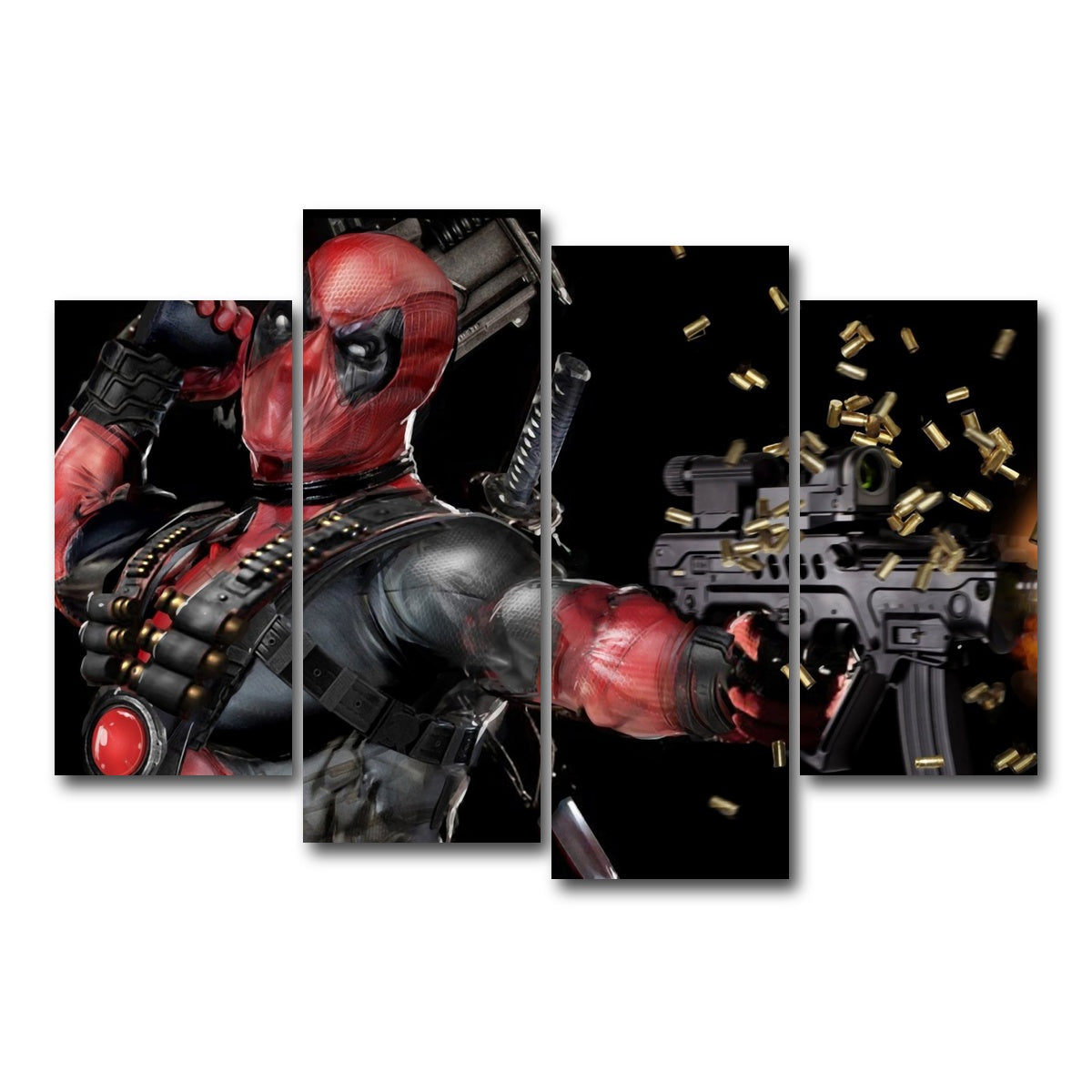 AUTO-MOCKUP WHITE | Deadpool | 4 Piece | Gallery Wrap Canvas | group=4_short