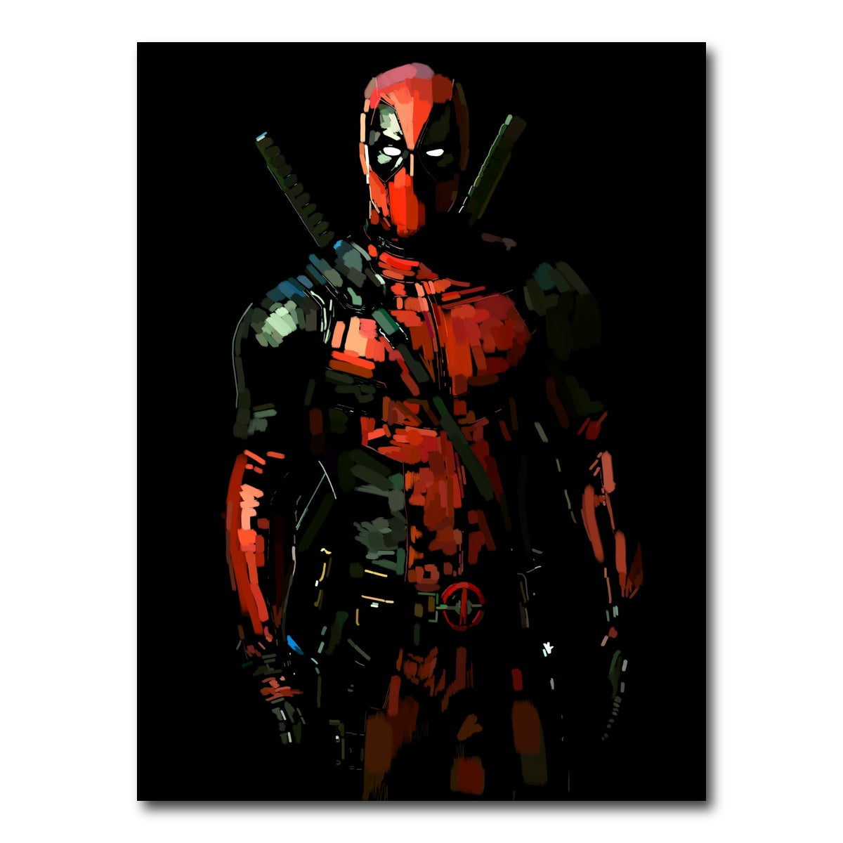 AUTO-MOCKUP WHITE | Deadpool on Black | 1 Piece | Gallery Wrap Canvas | group=3x4
