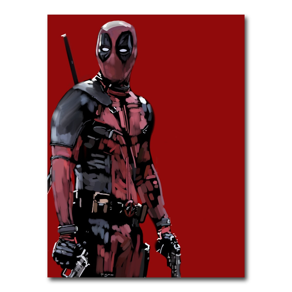 AUTO-MOCKUP WHITE | Deadpool on Red | 1 Piece | Gallery Wrap Canvas | group=3x4