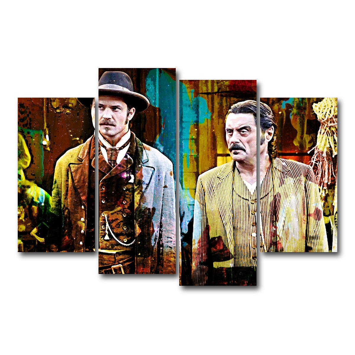 AUTO-MOCKUP WHITE | Deadwood | 4 Piece | Gallery Wrap Canvas | group=4_short