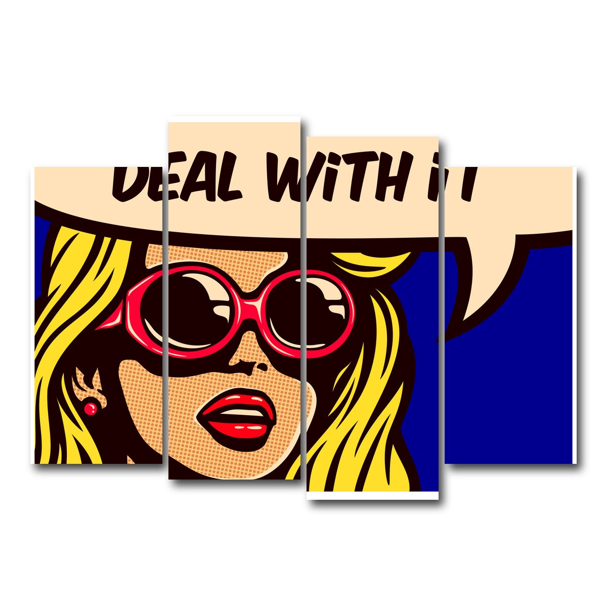 AUTO-MOCKUP WHITE | Deal With it | 4 Piece | Gallery Wrap Canvas | group=4_normal