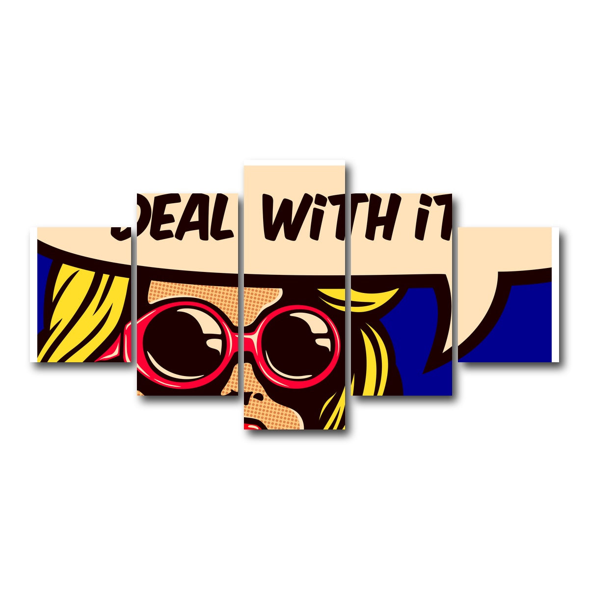 AUTO-MOCKUP WHITE | Deal With it | 5 Piece | Gallery Wrap Canvas | group=5_short