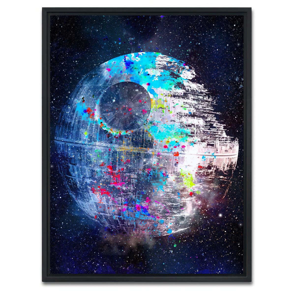 AUTO-MOCKUP WHITE | Death Star | 1 Piece | Black Framed Canvas | group=3x4