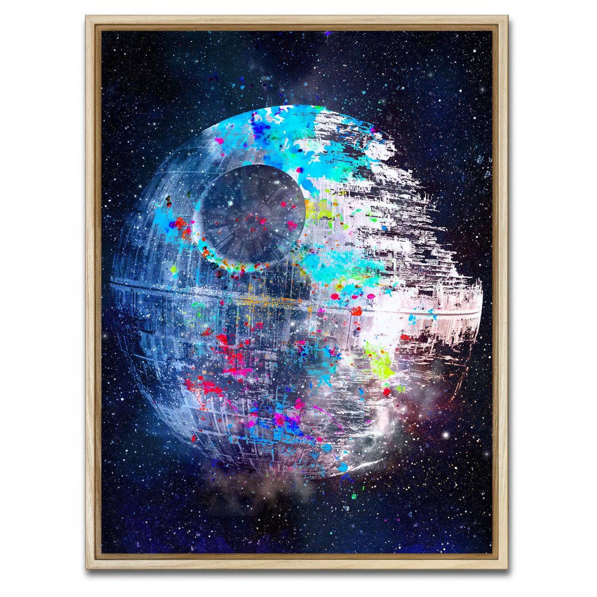 AUTO-MOCKUP WHITE | Death Star | 1 Piece | Natural Framed Canvas | group=3x4