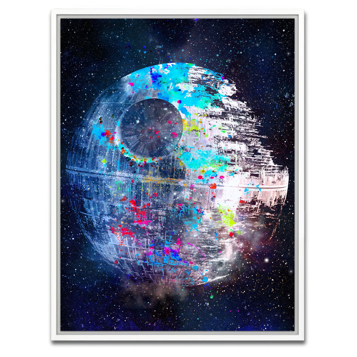 AUTO-MOCKUP WHITE | Death Star | 1 Piece | White Framed Canvas | group=3x4