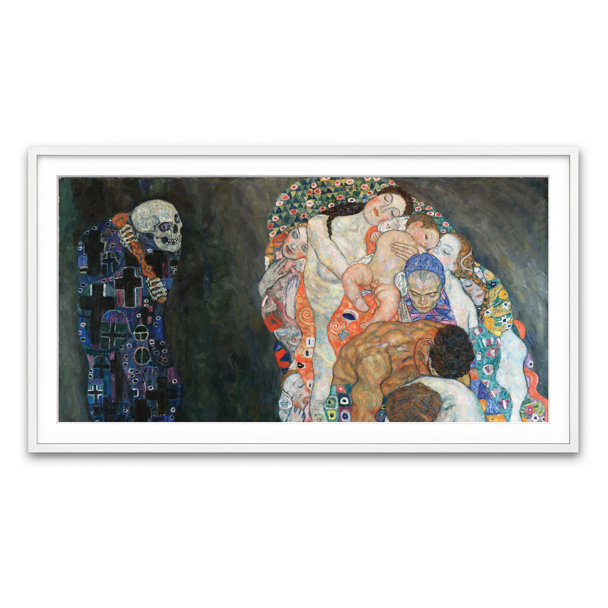 Framed Print 2x1 White