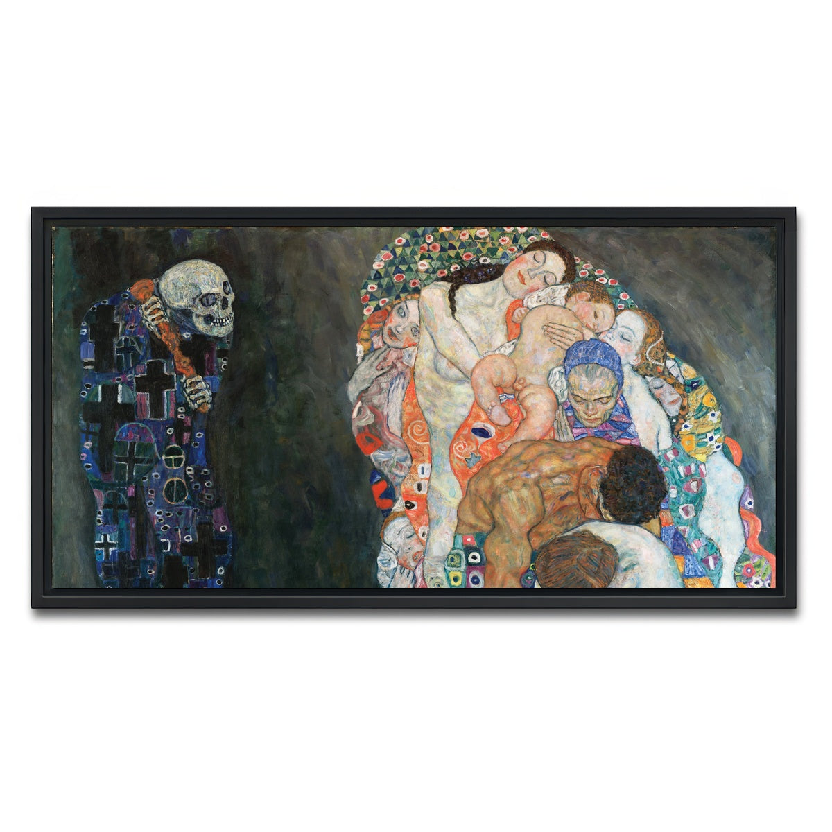 AUTO-MOCKUP WHITE | Death and Life | 1 Piece | Black Framed Canvas | group=2x1