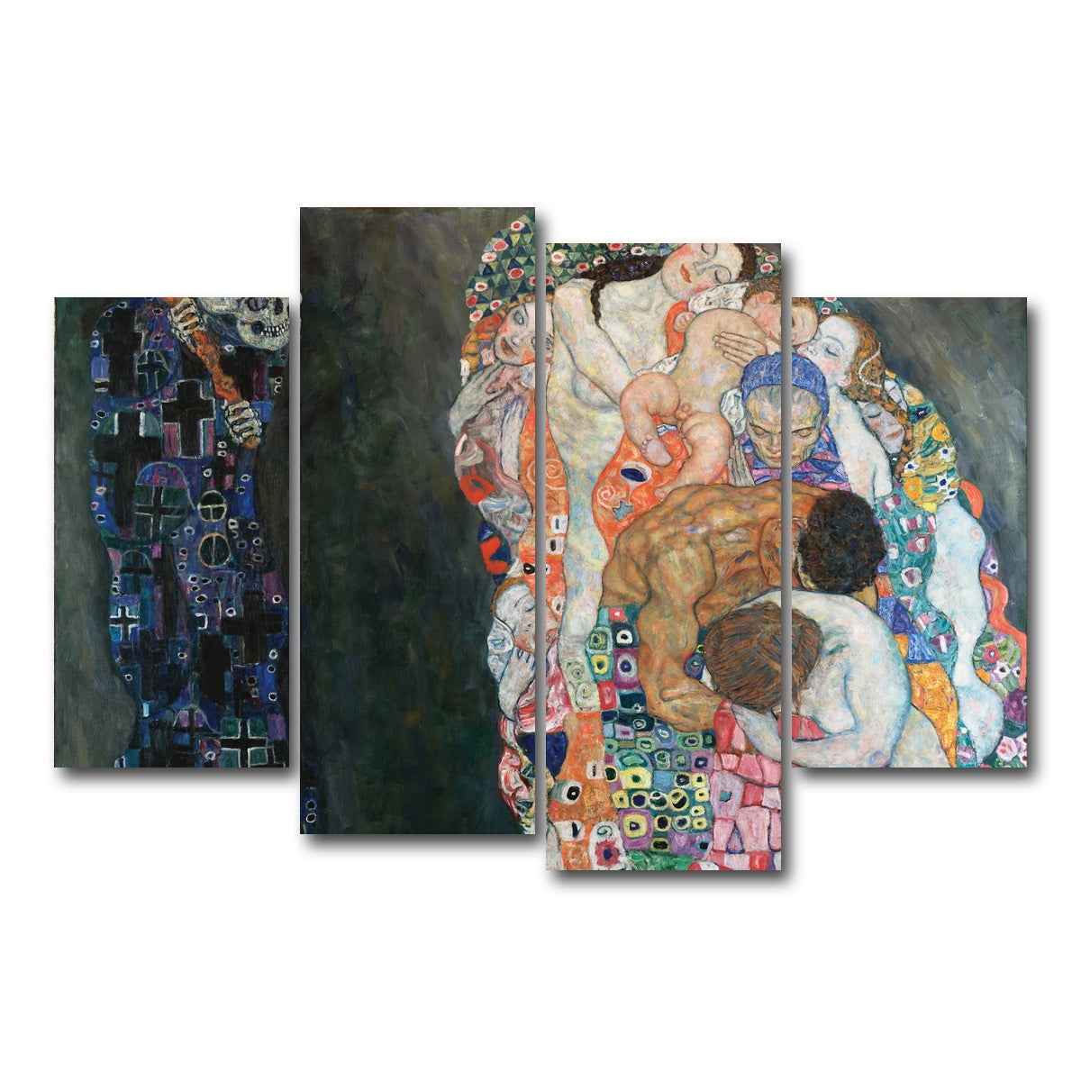 AUTO-MOCKUP WHITE | Death and Life | 4 Piece | Gallery Wrap Canvas | group=4_short