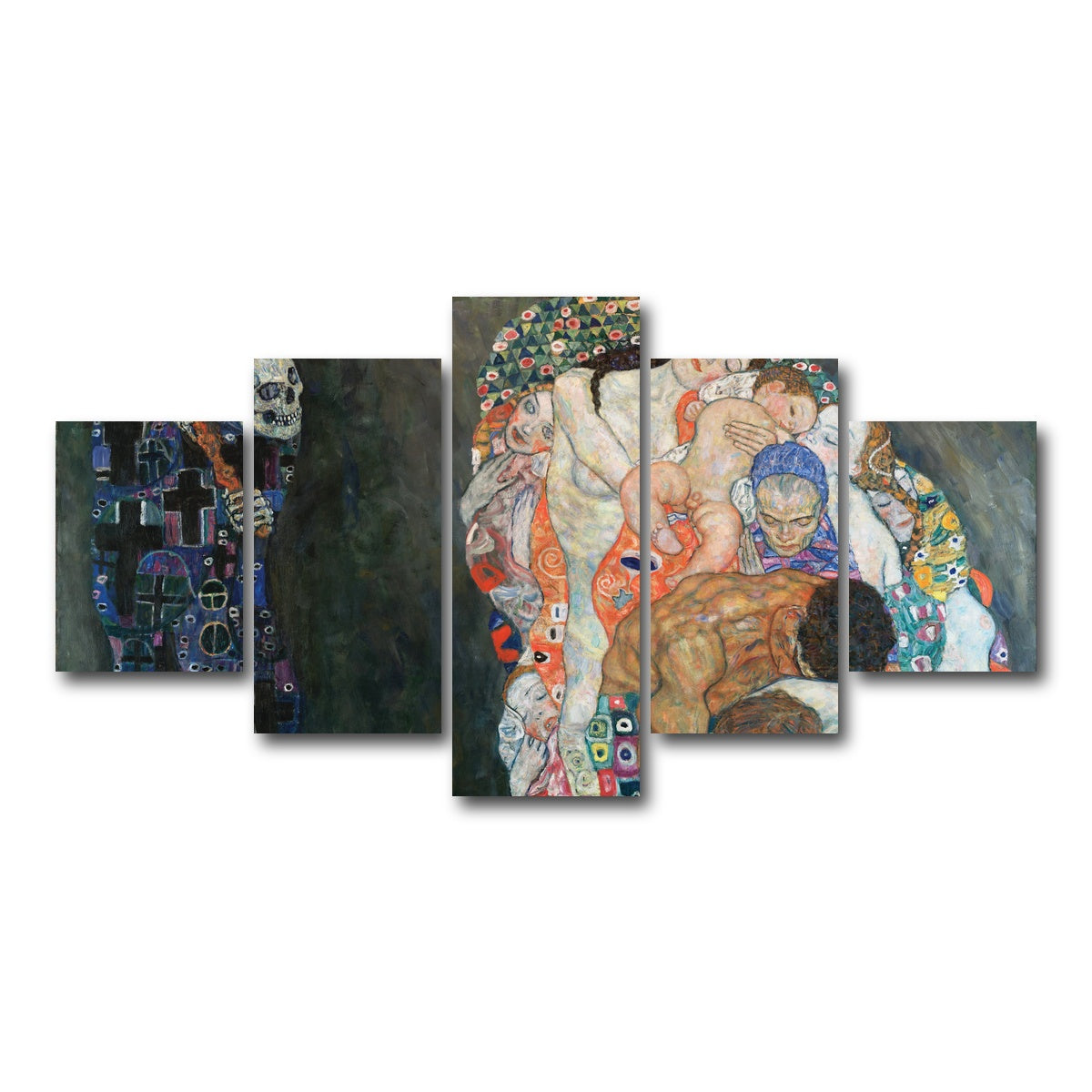 AUTO-MOCKUP WHITE | Death and Life | 5 Piece | Gallery Wrap Canvas | group=5_short