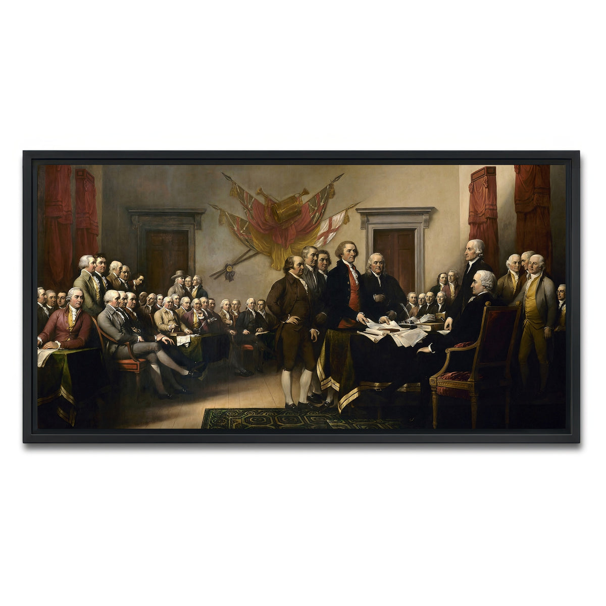 AUTO-MOCKUP WHITE | Declaration of Independence | 1 Piece | Black Framed Canvas | group=2x1