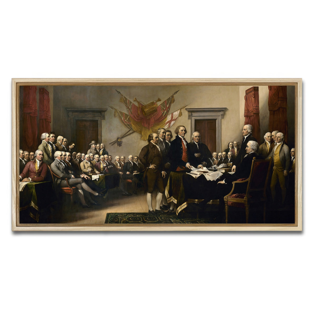 AUTO-MOCKUP WHITE | Declaration of Independence | 1 Piece | Natural Framed Canvas | group=2x1