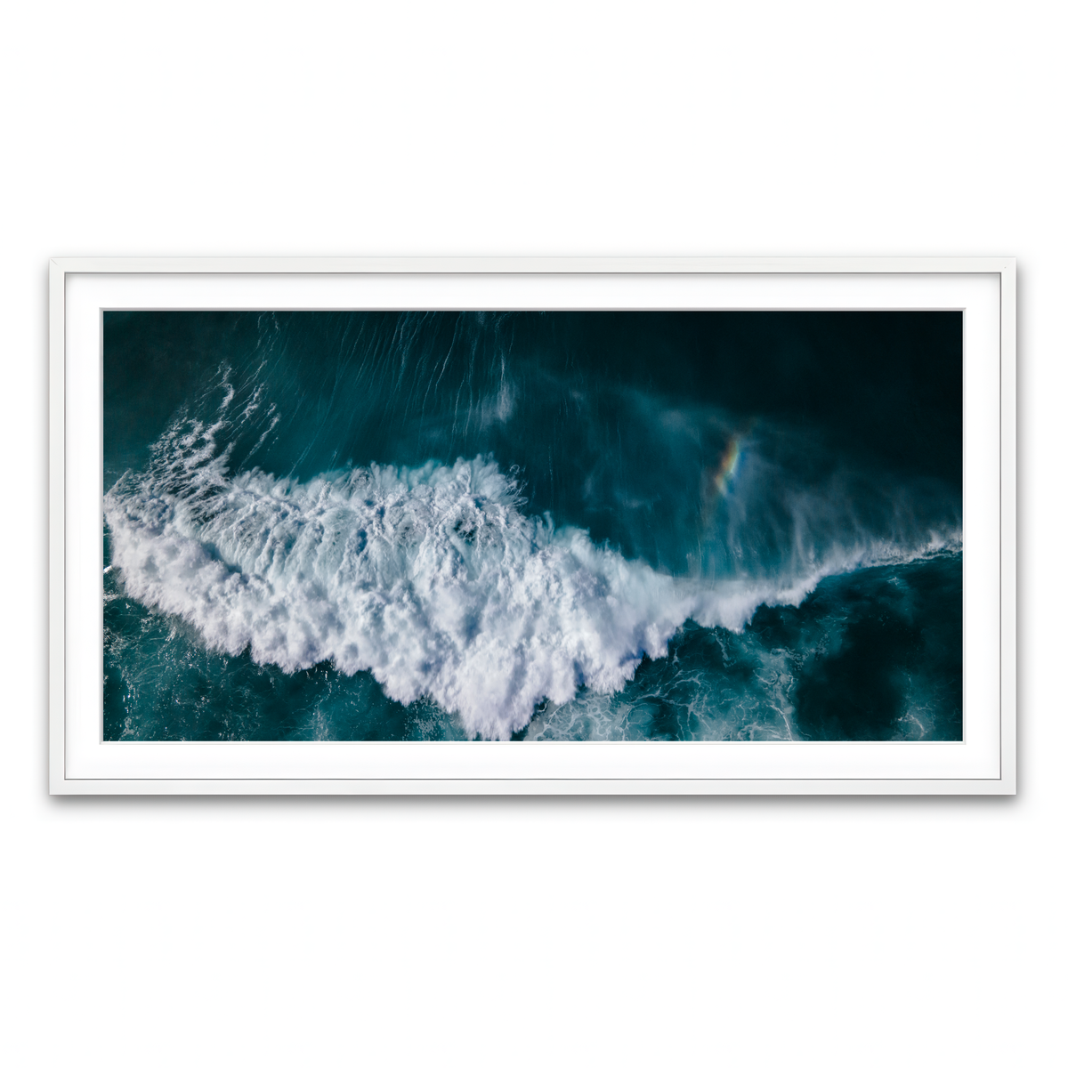 Framed Print 2x1 White