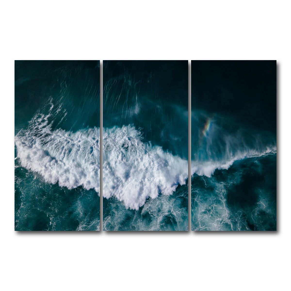 AUTO-MOCKUP WHITE | Deep Blues | 3 Piece | Gallery Wrap Canvas | group=12x24