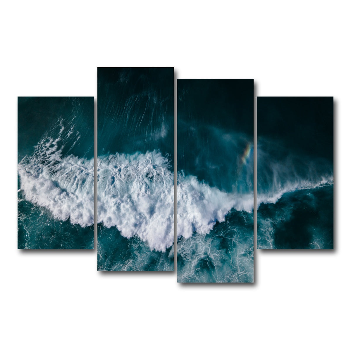 AUTO-MOCKUP WHITE | Deep Blues | 4 Piece | Gallery Wrap Canvas | group=4_short