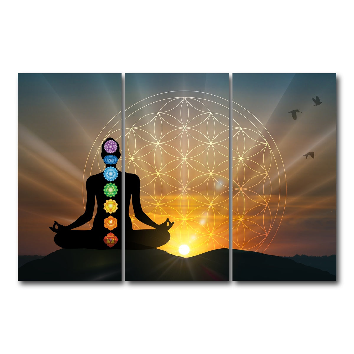 AUTO-MOCKUP WHITE | Deep meditation | 3 Piece | Gallery Wrap Canvas | group=12x24