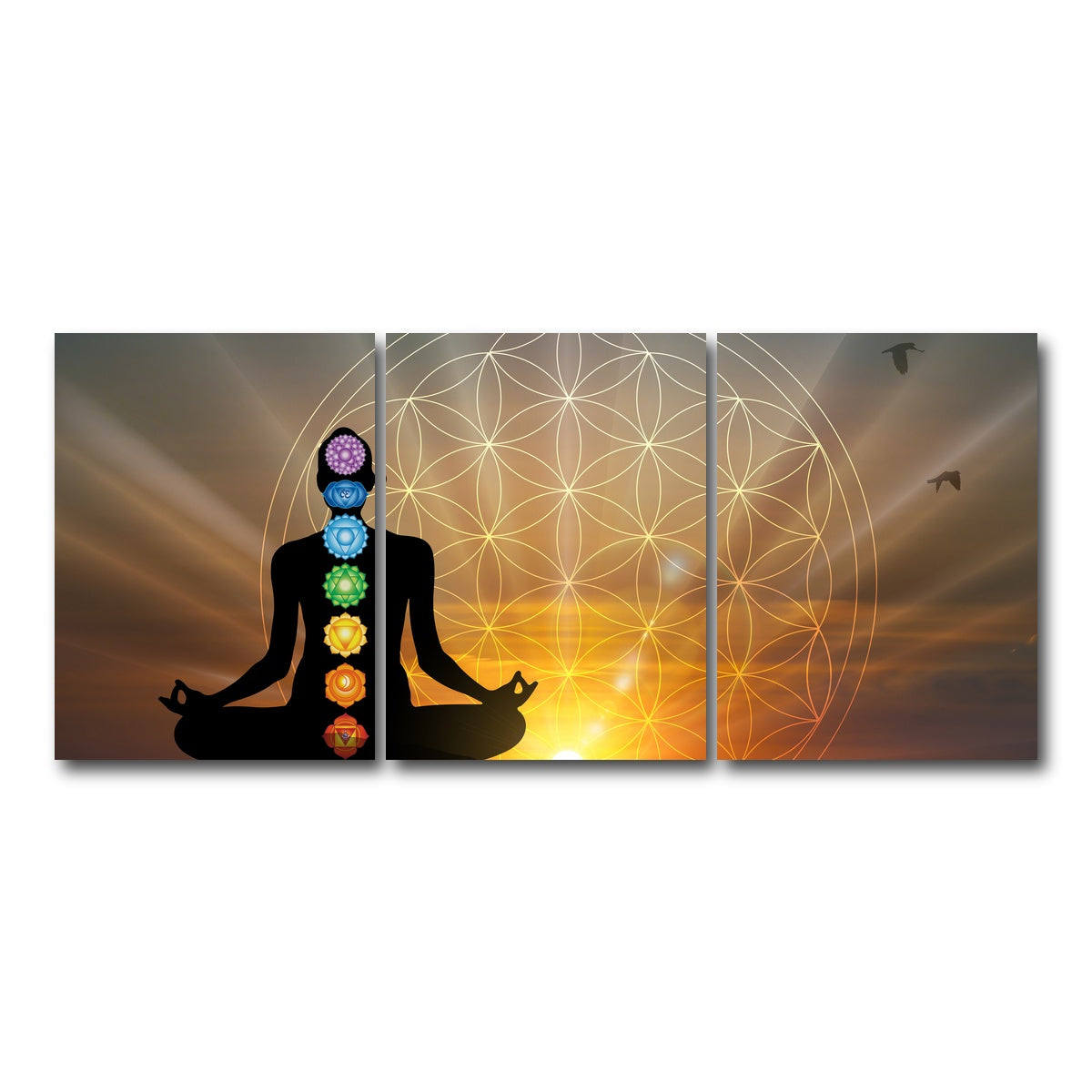 AUTO-MOCKUP WHITE | Deep meditation | 3 Piece | Gallery Wrap Canvas | group=18x24