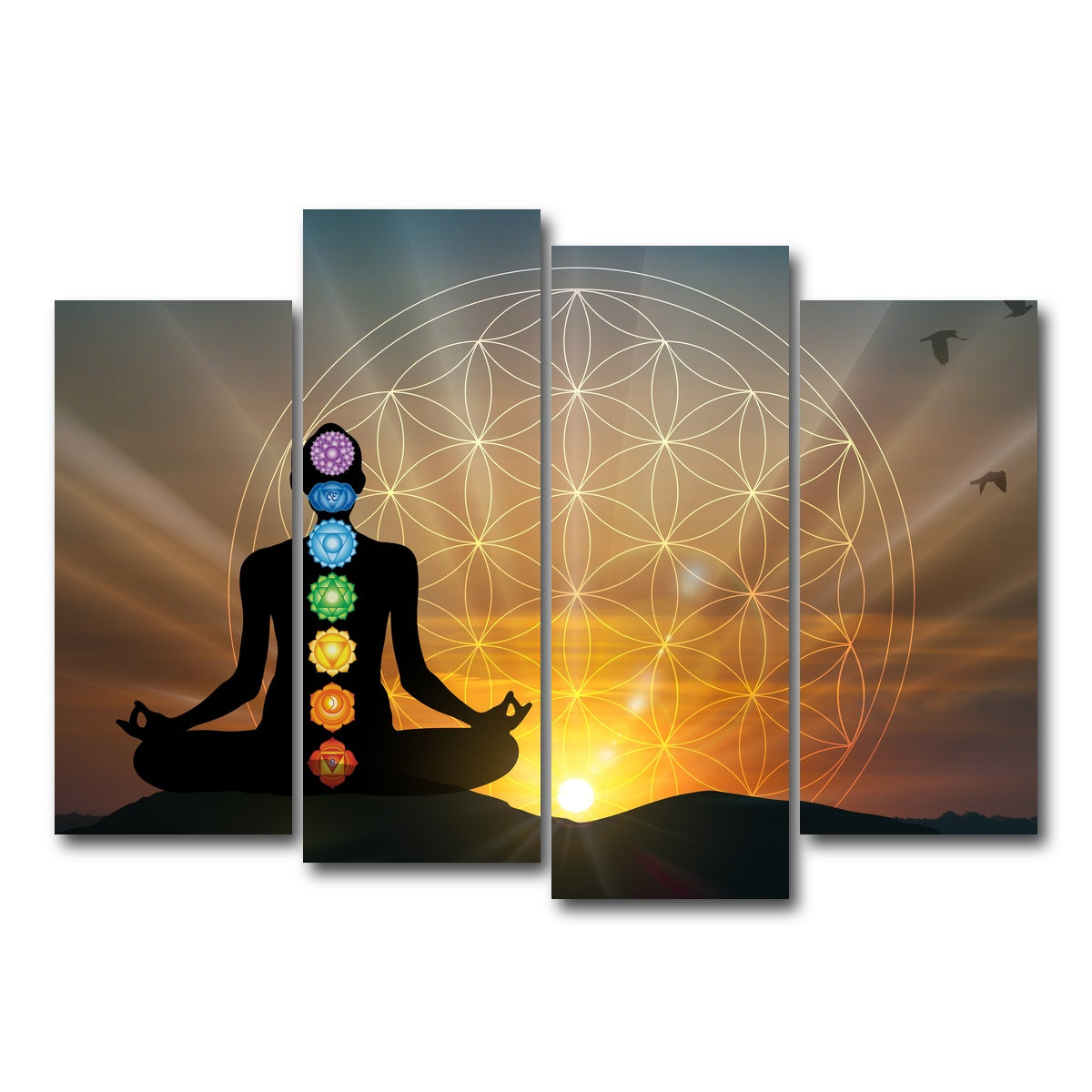 AUTO-MOCKUP WHITE | Deep meditation | 4 Piece | Gallery Wrap Canvas | group=4_normal