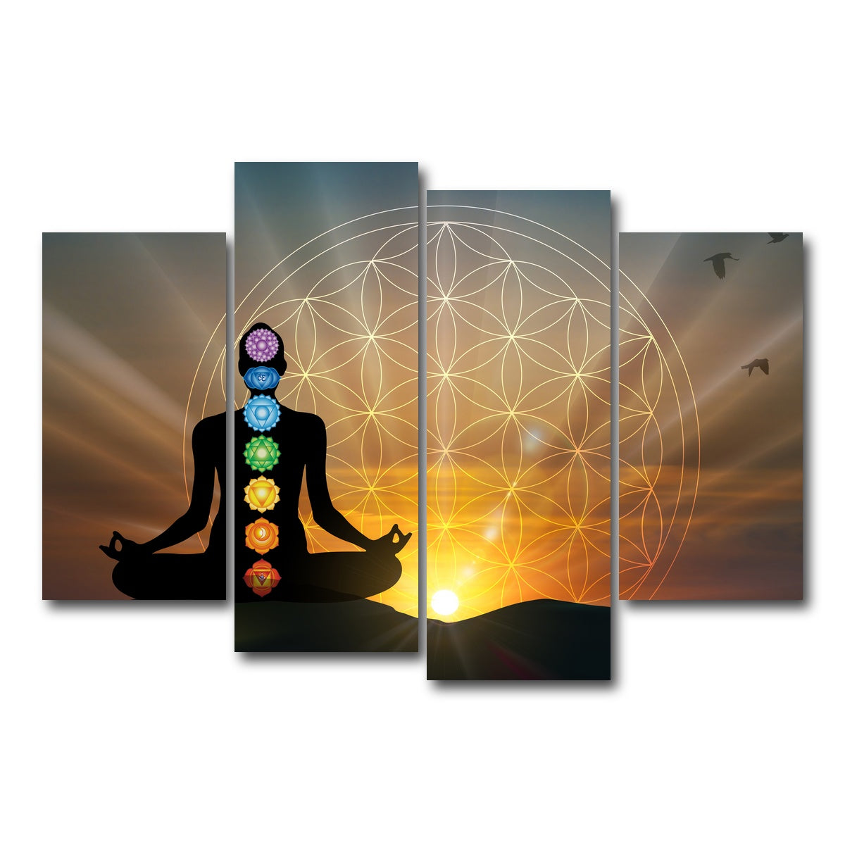 AUTO-MOCKUP WHITE | Deep meditation | 4 Piece | Gallery Wrap Canvas | group=4_short