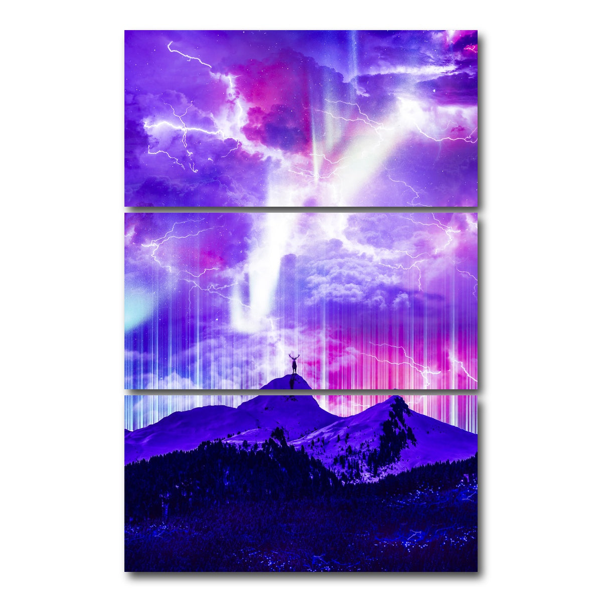 AUTO-MOCKUP WHITE | Deer Iceland | 3 Piece | Gallery Wrap Canvas | group=12x24_stacked