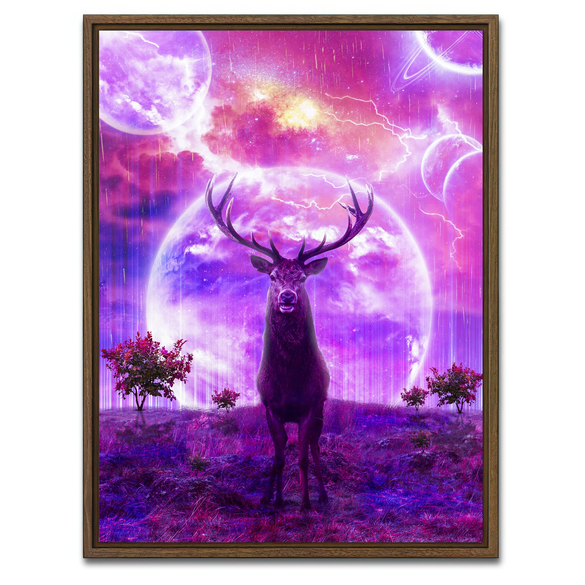 AUTO-MOCKUP WHITE | Deer Space | 1 Piece | Walnut Framed Canvas | group=3x4