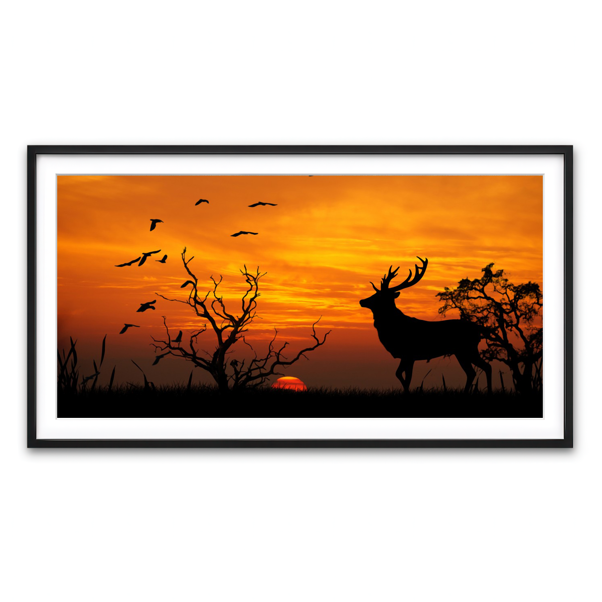 Framed Print 2x1 Black