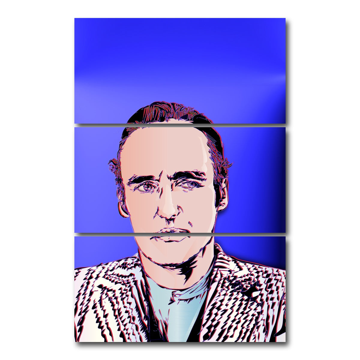 AUTO-MOCKUP WHITE | Dennis Hopper | 3 Piece | Gallery Wrap Canvas | group=12x24_stacked