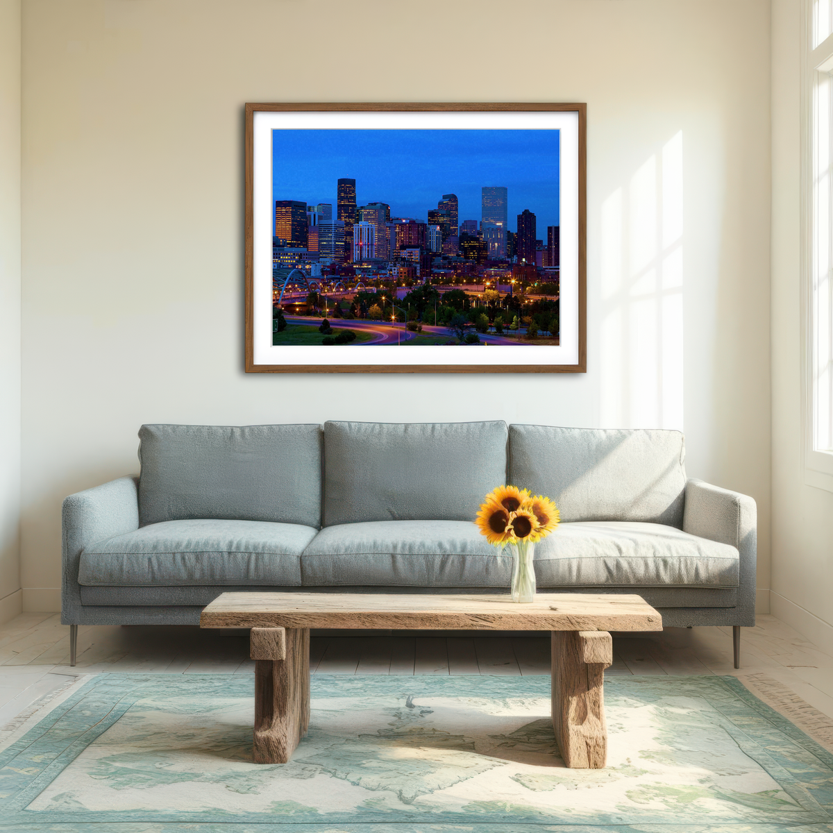 AUTO-MOCKUP ROOM | Denver Skyline Wall Art