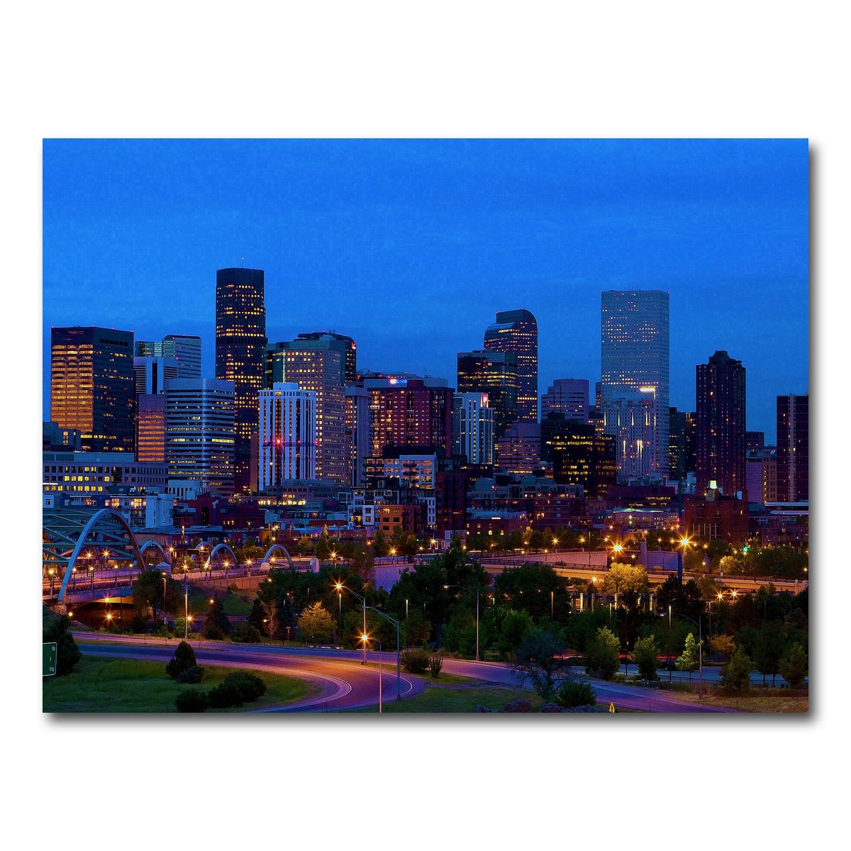 AUTO-MOCKUP WHITE | Denver Skyline | 1 Piece | Gallery Wrap Canvas | group=4x3