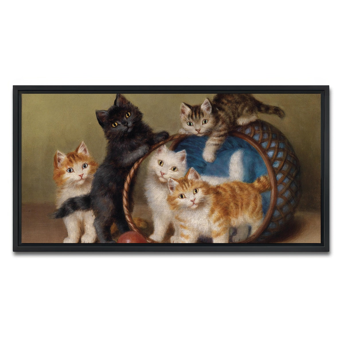 AUTO-MOCKUP WHITE | Der Rote Ball | 1 Piece | Black Framed Canvas | group=2x1