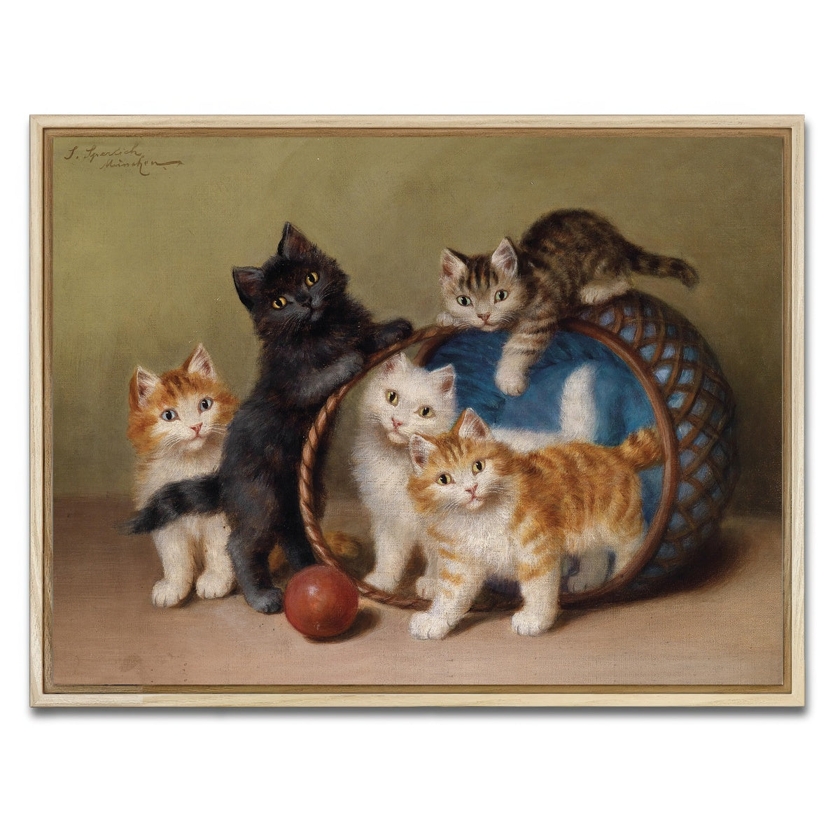 AUTO-MOCKUP WHITE | Der Rote Ball | 1 Piece | Natural Framed Canvas | group=4x3