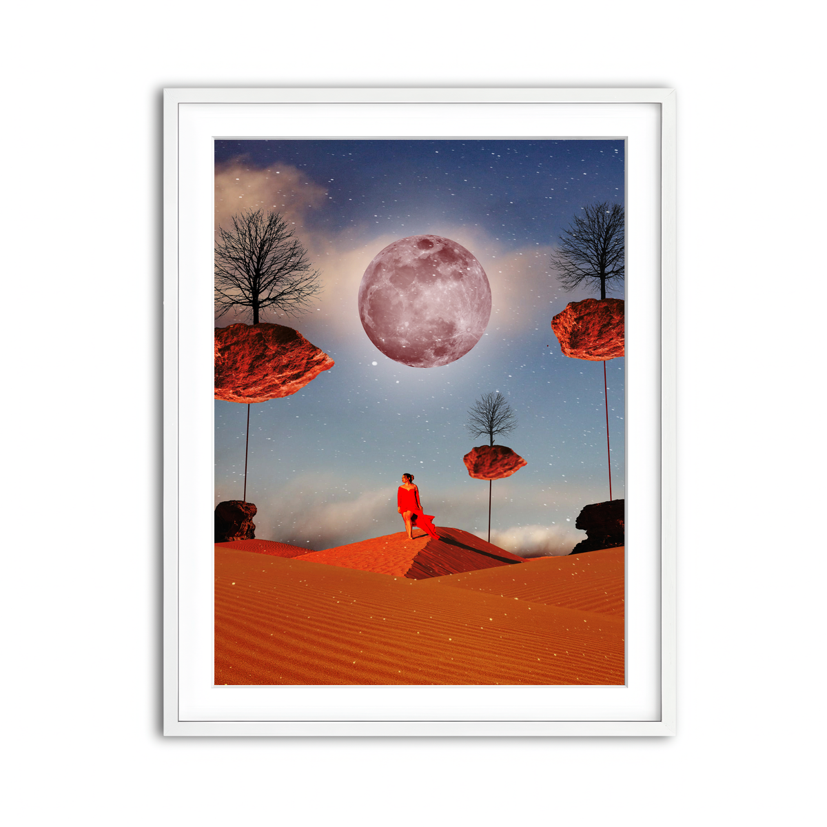 Framed Print 3x4 White