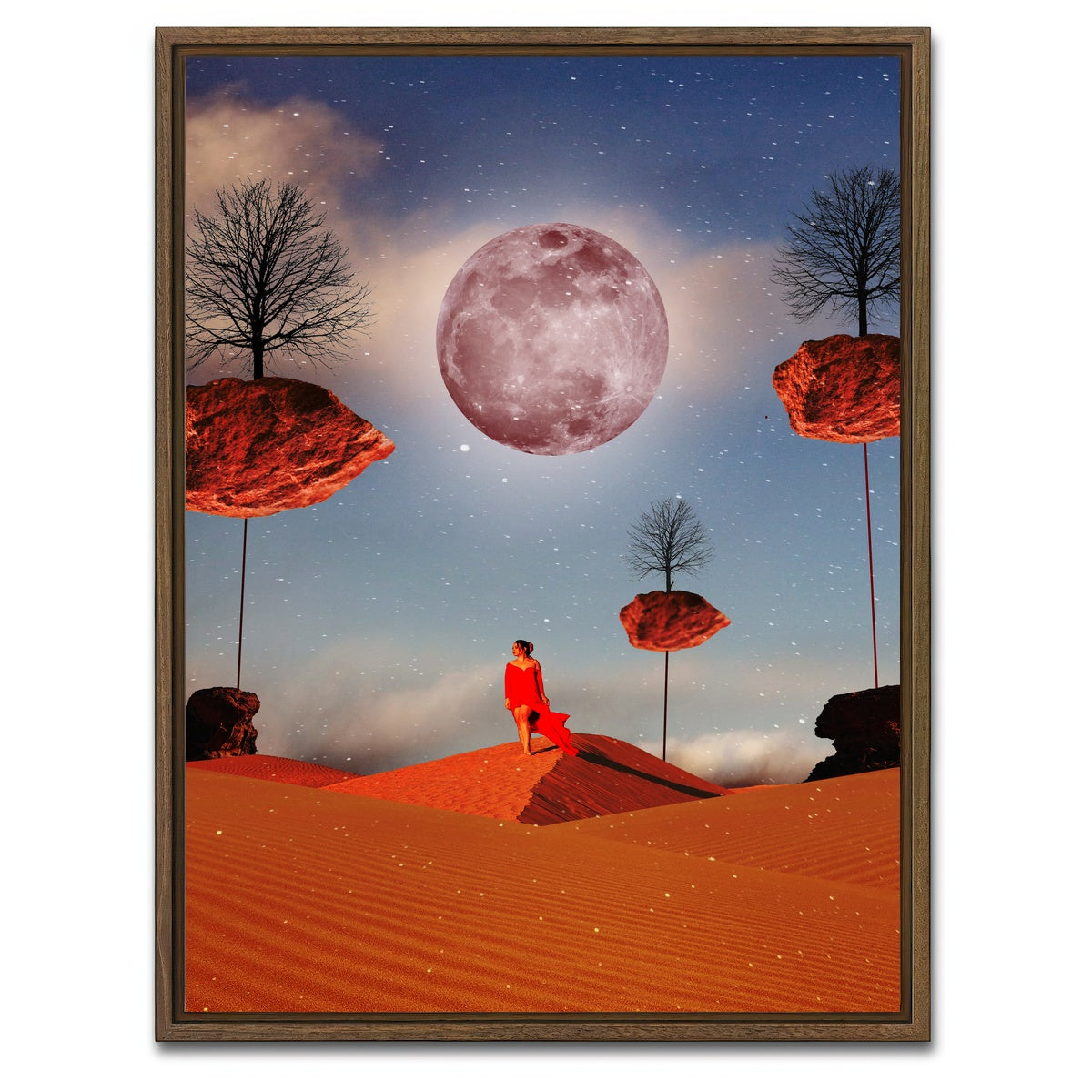 AUTO-MOCKUP WHITE | Desert | 1 Piece | Walnut Framed Canvas | group=3x4