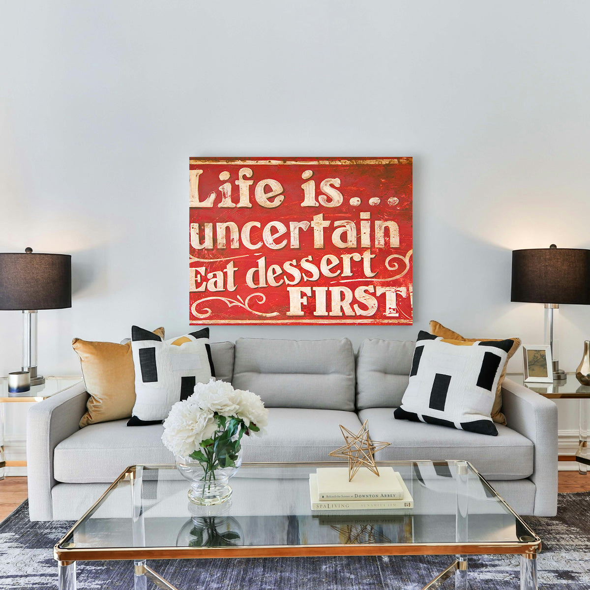 Dessert First Wall Art