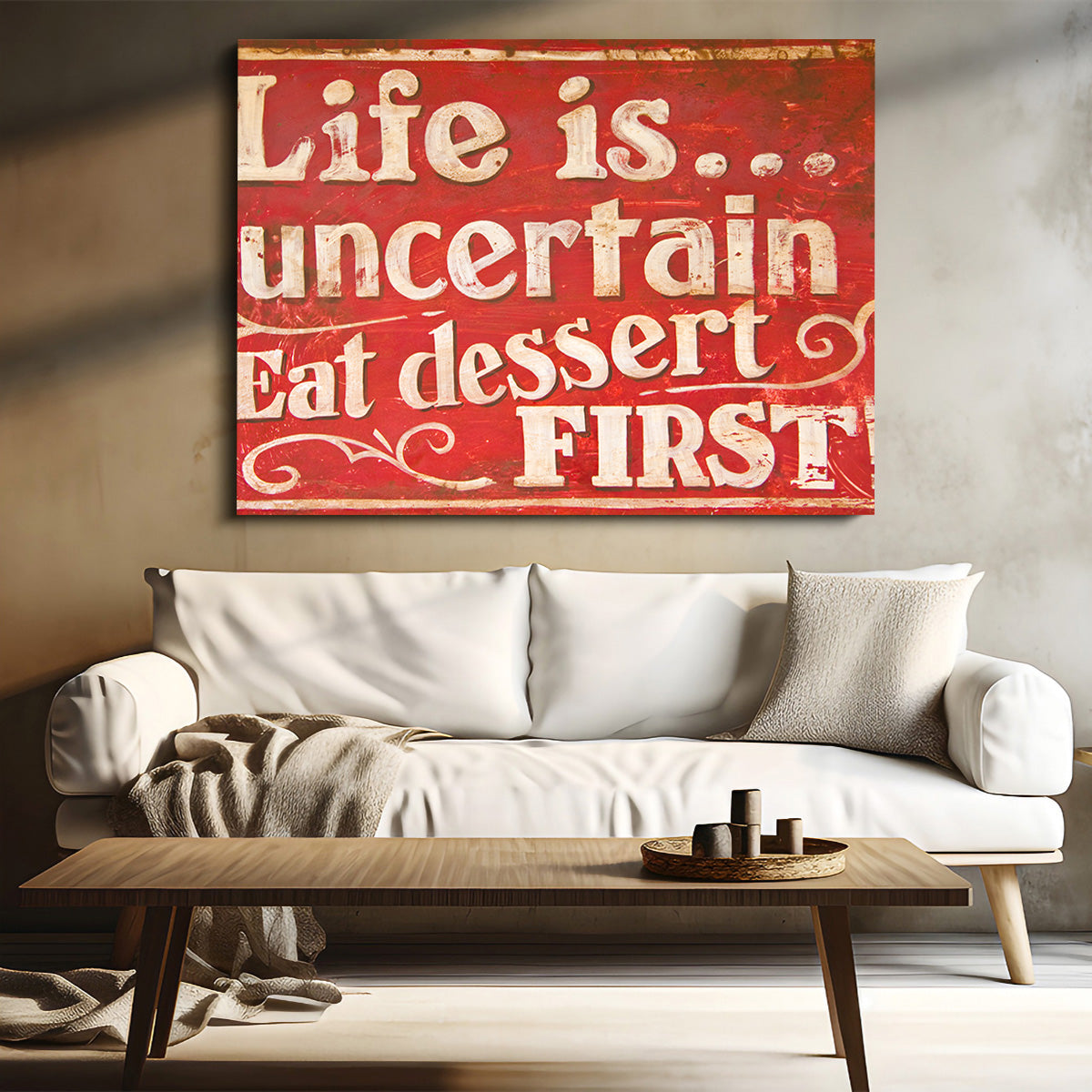 Dessert First Wall Art