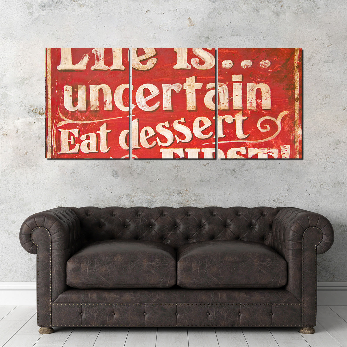 Dessert First Wall Art