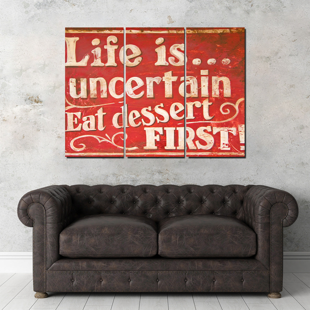 Dessert First Wall Art