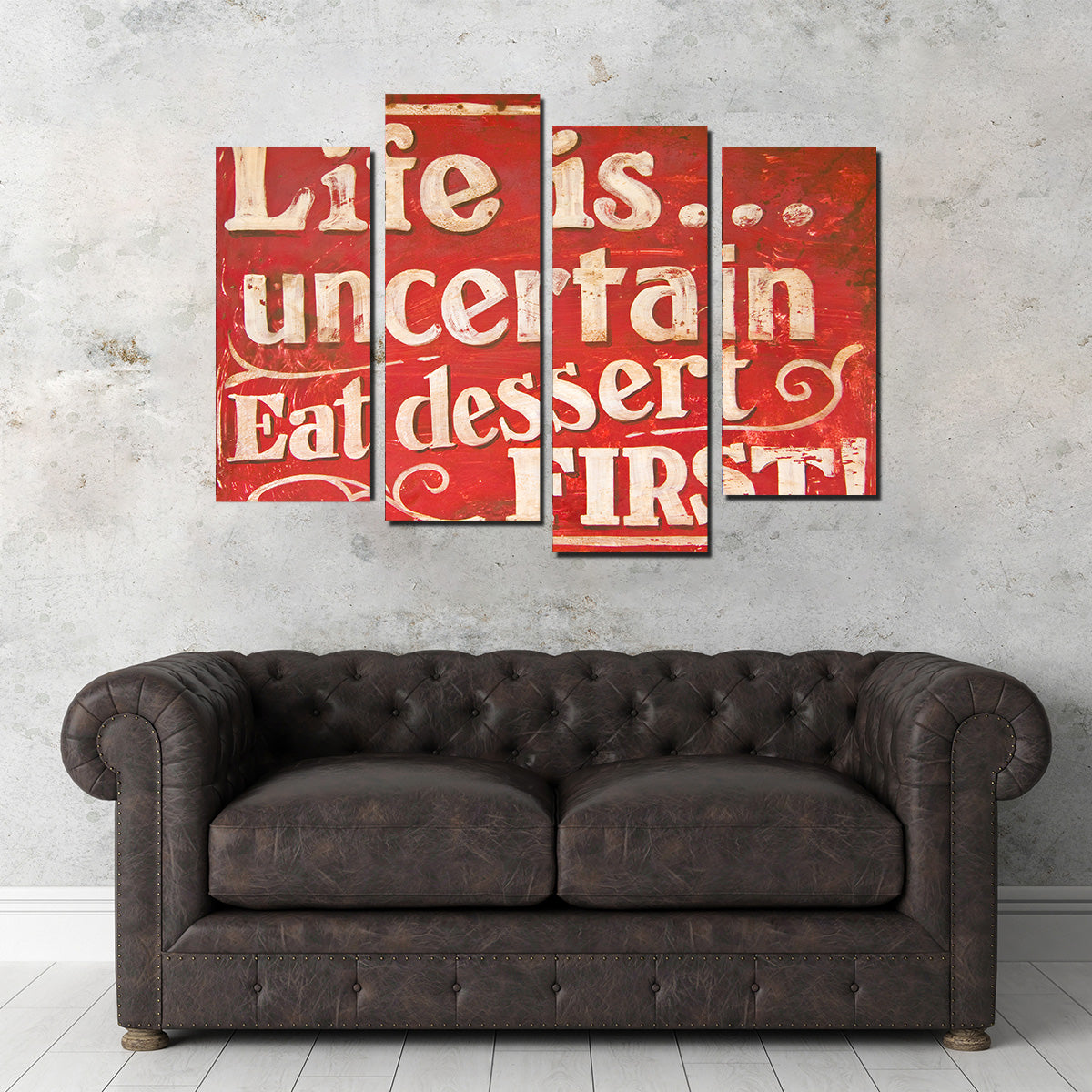 Dessert First Wall Art