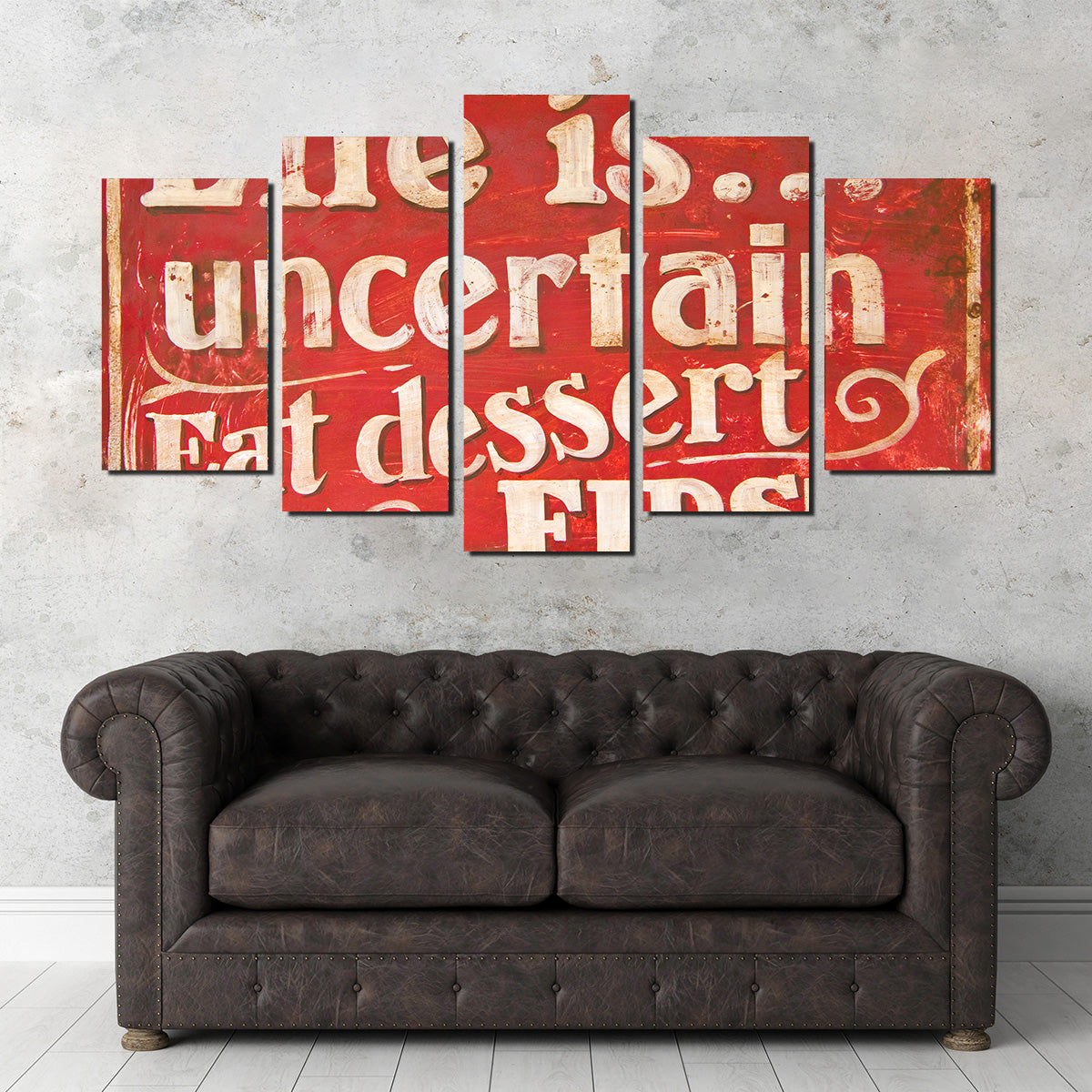 Dessert First Wall Art
