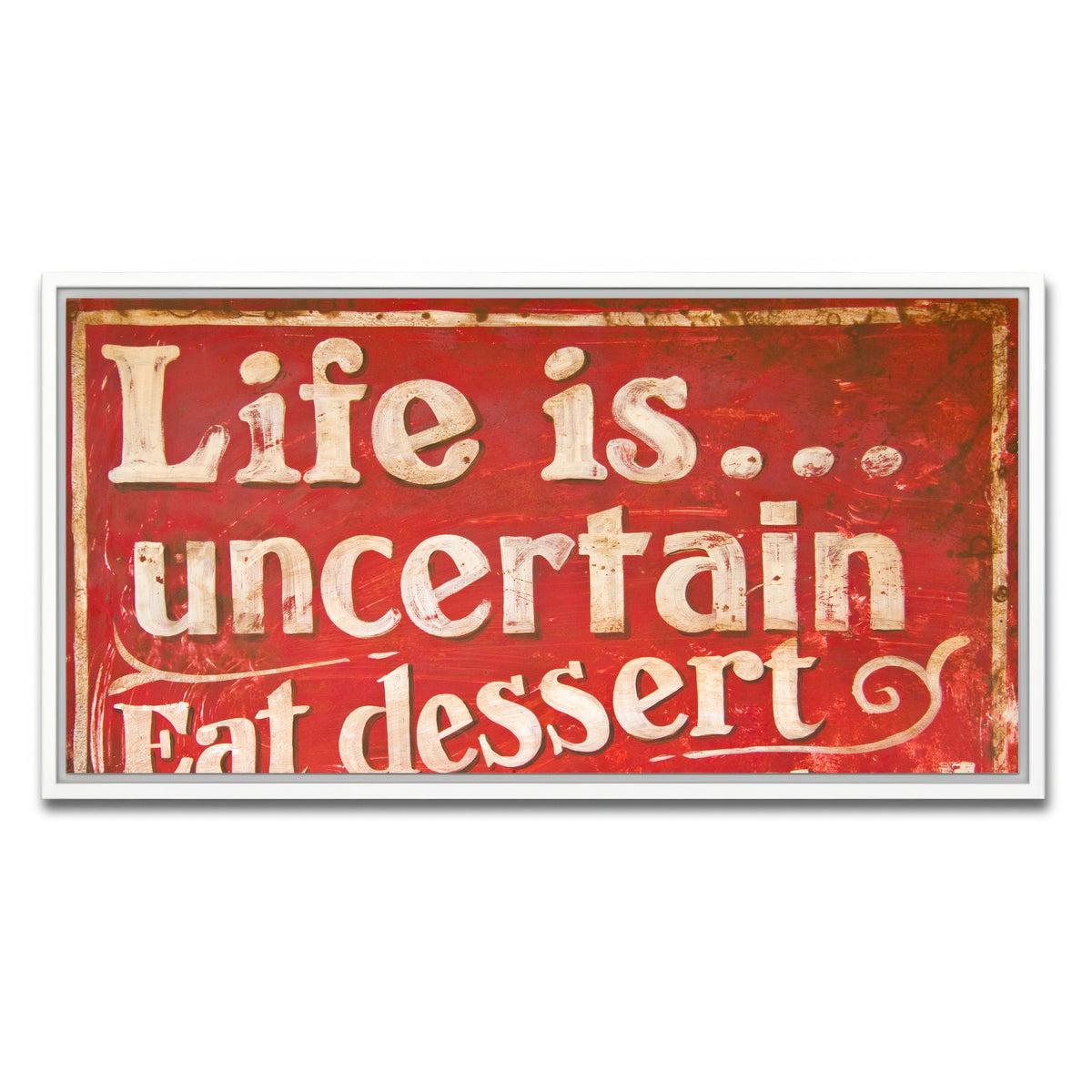 AUTO-MOCKUP WHITE | Dessert First | 1 Piece | White Framed Canvas | group=2x1