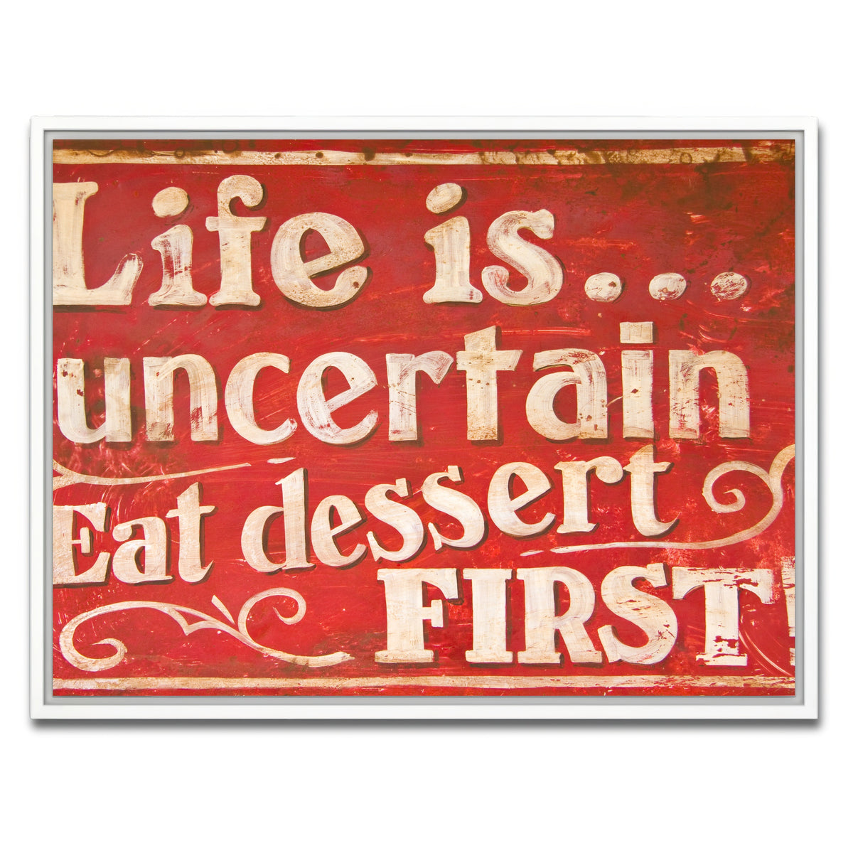 AUTO-MOCKUP WHITE | Dessert First | 1 Piece | White Framed Canvas | group=4x3