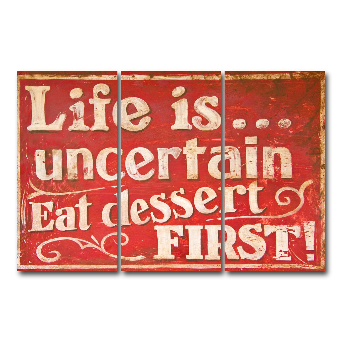 AUTO-MOCKUP WHITE | Dessert First | 3 Piece | Gallery Wrap Canvas | group=12x24