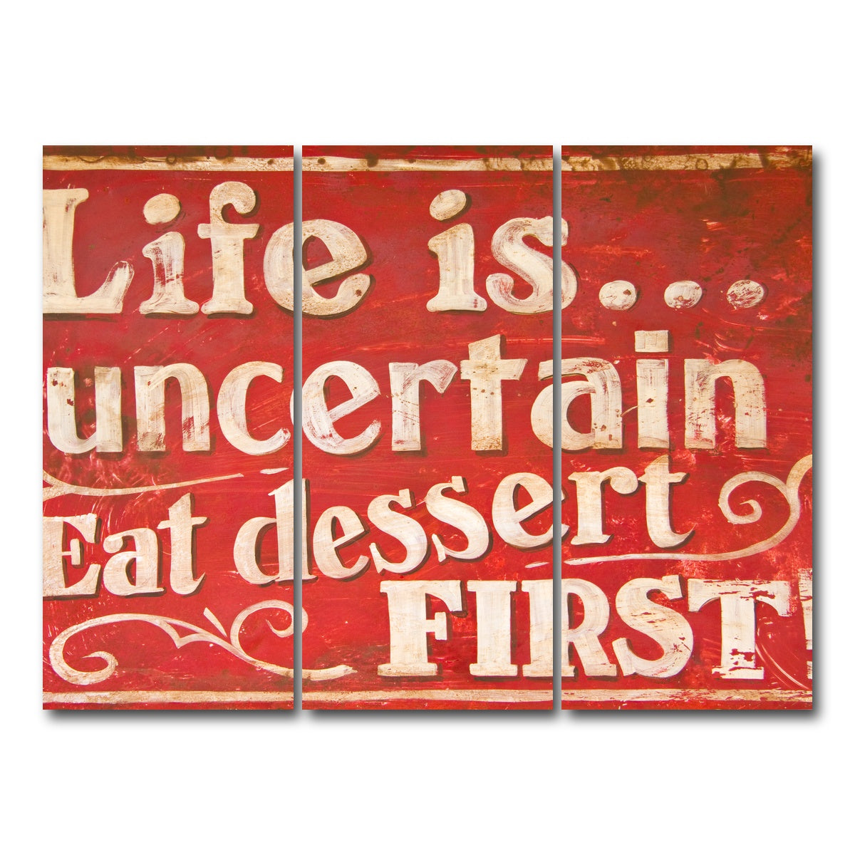 AUTO-MOCKUP WHITE | Dessert First | 3 Piece | Gallery Wrap Canvas | group=8x18