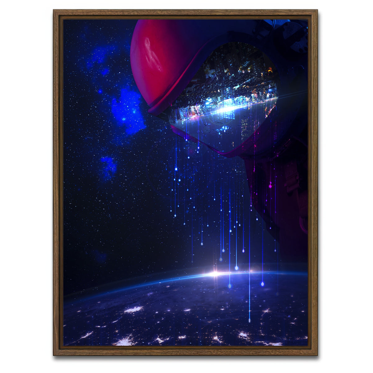 AUTO-MOCKUP WHITE | Destroyed | 1 Piece | Walnut Framed Canvas | group=3x4