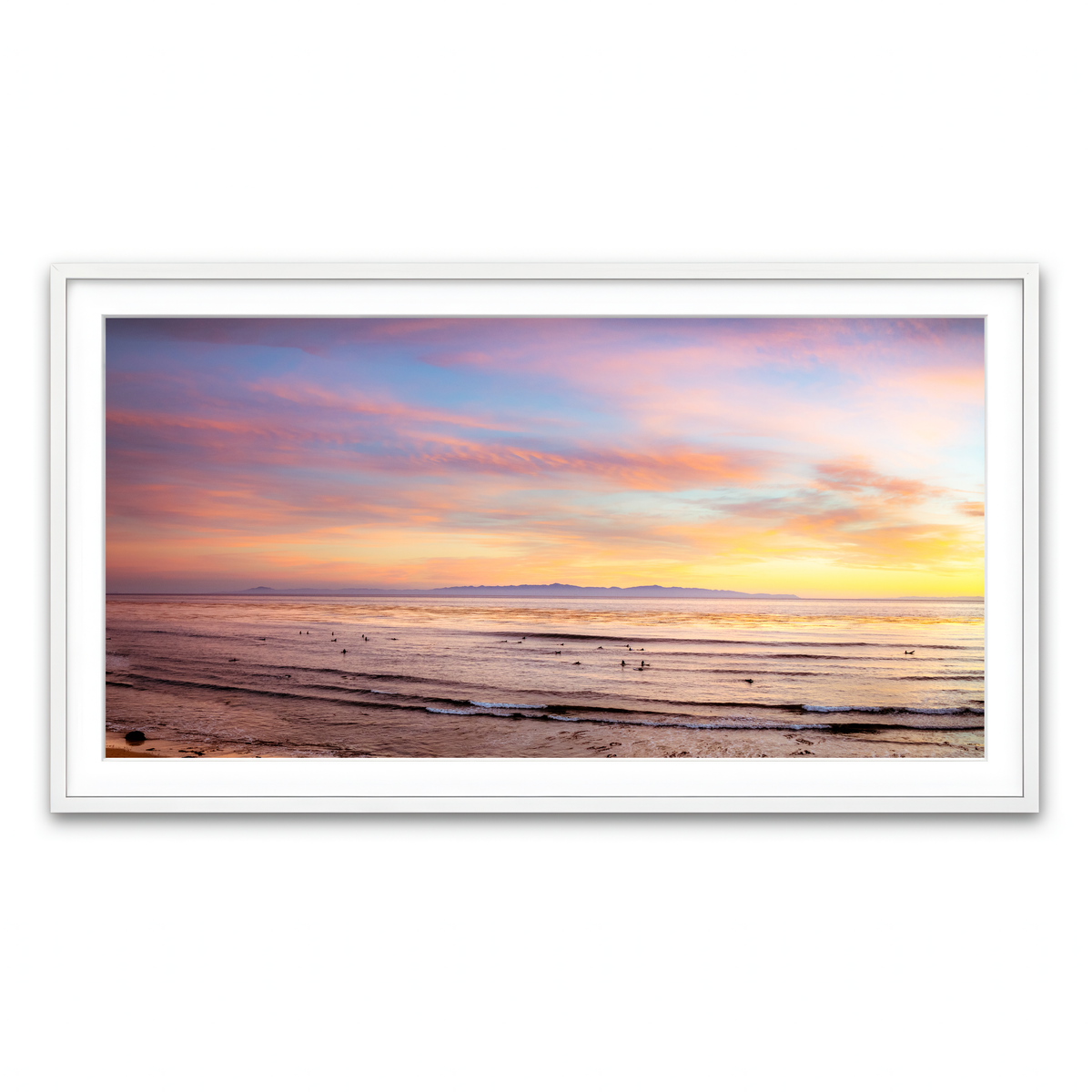 Framed Print 2x1 White