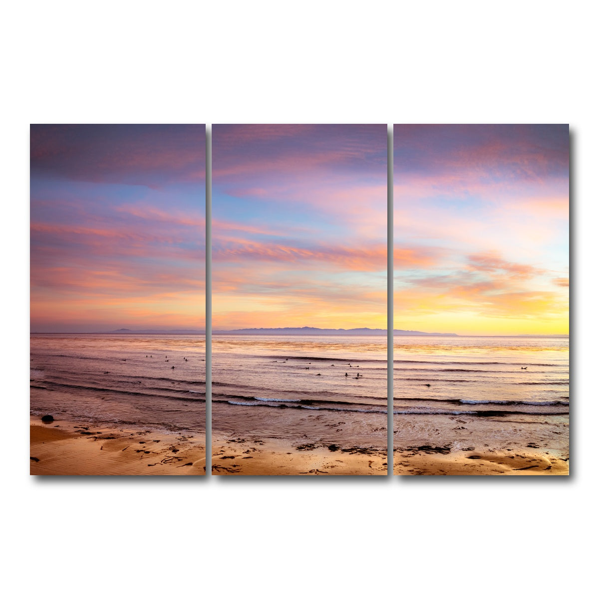 AUTO-MOCKUP WHITE | Devereux Sunset | 3 Piece | Gallery Wrap Canvas | group=12x24
