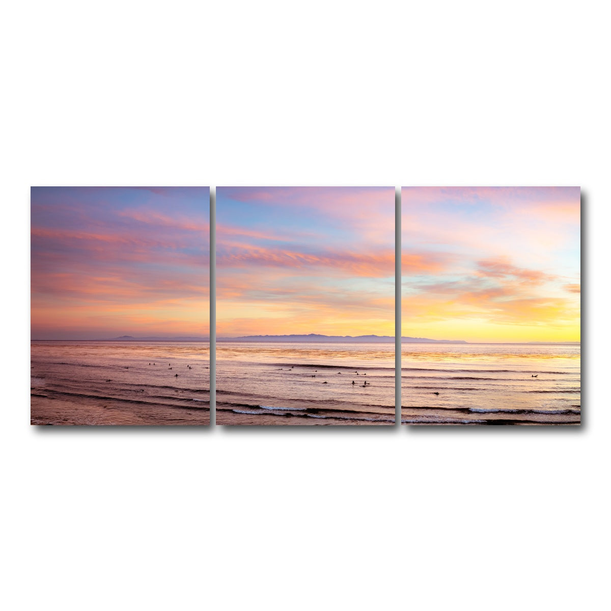 AUTO-MOCKUP WHITE | Devereux Sunset | 3 Piece | Gallery Wrap Canvas | group=18x24