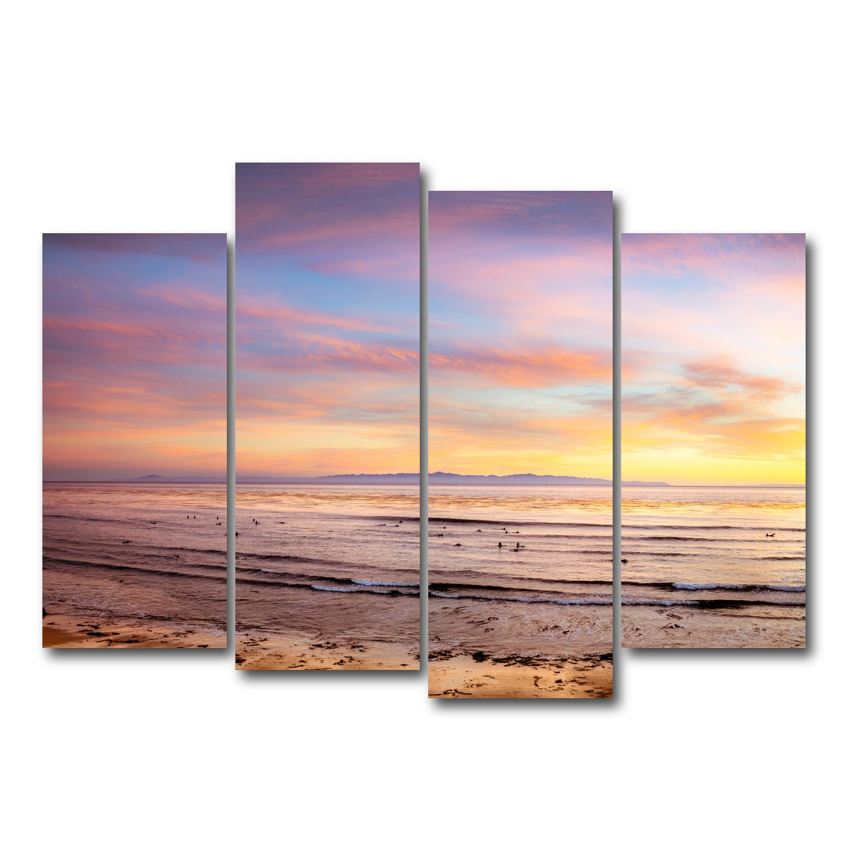 AUTO-MOCKUP WHITE | Devereux Sunset | 4 Piece | Gallery Wrap Canvas | group=4_normal
