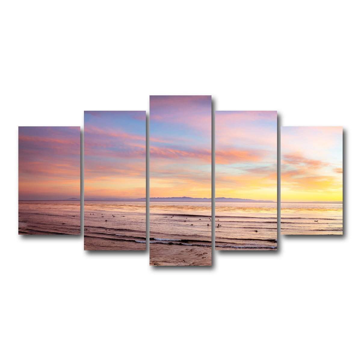 AUTO-MOCKUP WHITE | Devereux Sunset | 5 Piece | Gallery Wrap Canvas | group=5_normal